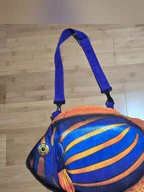 Blue & Orange Fish-Shaped Carrier Shoulder Beach Bag - Unbranded
